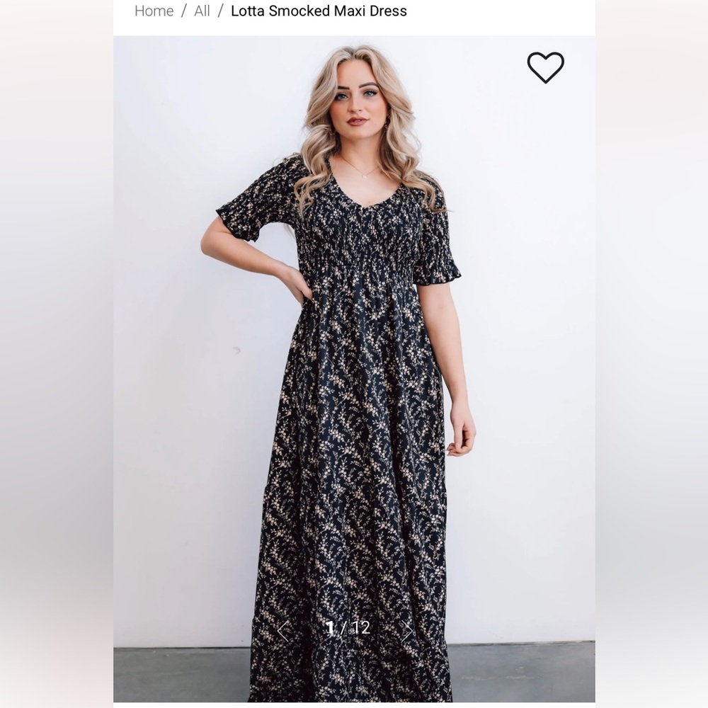 Baltic Born black floral maxi dress